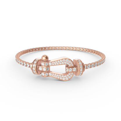 [⭐Aura ]FORCE  LARGE HORSESHOE FULL DIAMOND TENNIS BRACELET