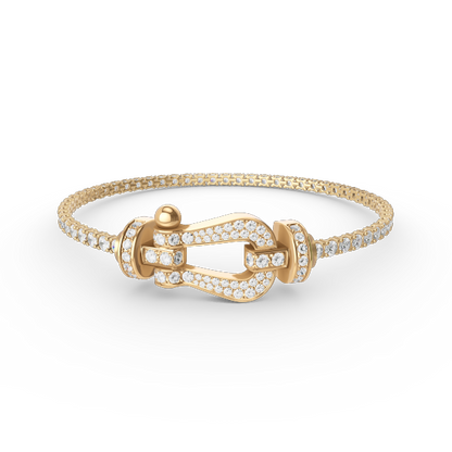 [⭐Aura ]FORCE  LARGE HORSESHOE FULL DIAMOND TENNIS BRACELET